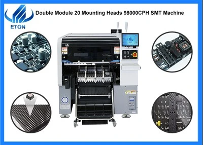 ダブルモジュール 20 実装ヘッド 98000CPH SMT マシン